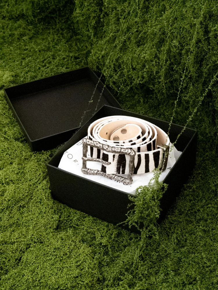CRUSHED TRYPO ZEBRAHIDE BELT