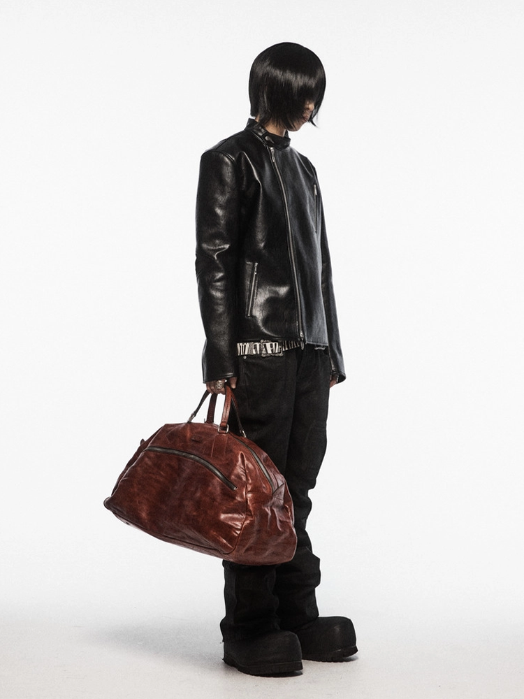 WAXED FLARE DENIM PANTS (BLACK)